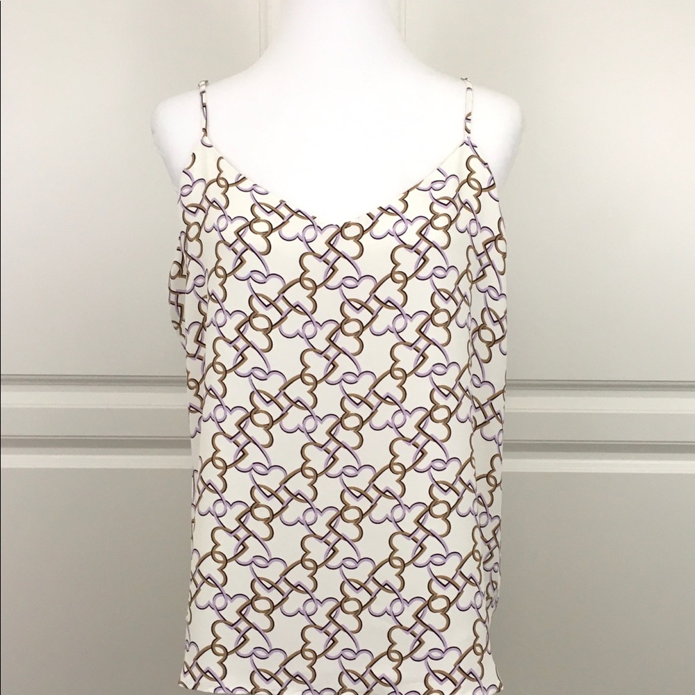 Ann Taylor Petite Heart Print Cami